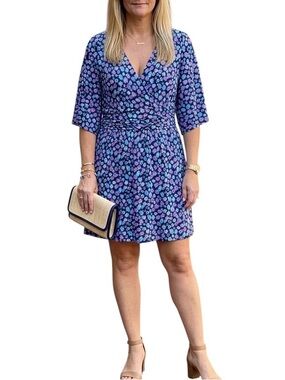 Lilly Pulitzer Parigi Knit Skort Romper Spotted in the Wild Blue Navy - Size L